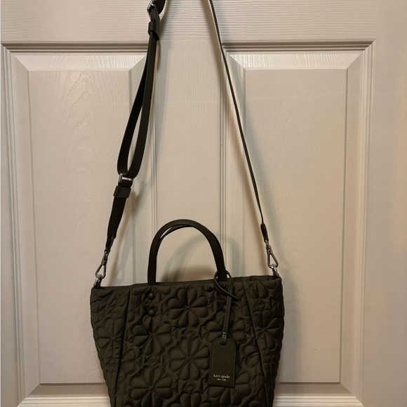 Kate Spade Tilly Quilted Small Tote Bag Green - Picture 10 of 10
